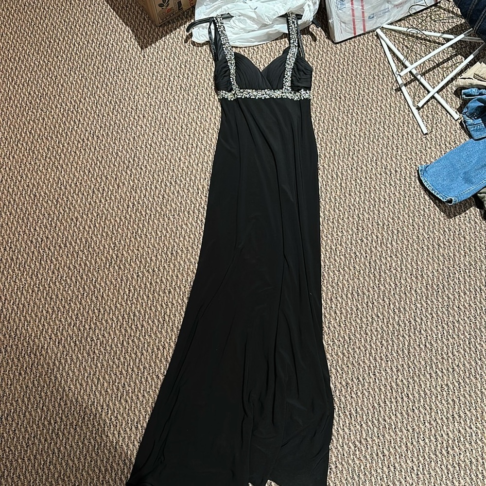 Black beaded gown